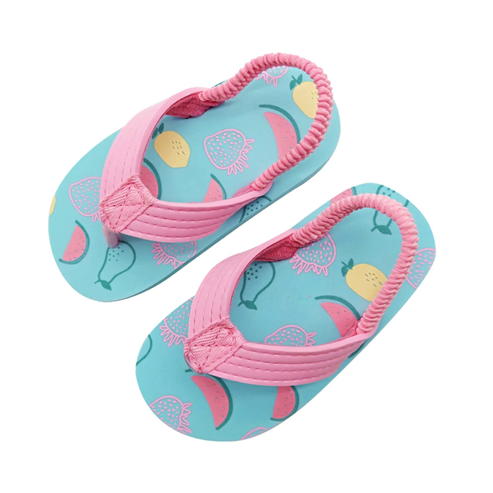 Generisch 2025 Eva Chaussures de plage élastiques pour fille Chaussures à lanières et tongs pour enfants Sandales d'été réglables pour fille Sandales pour enfants, bleu ciel, 24 EU