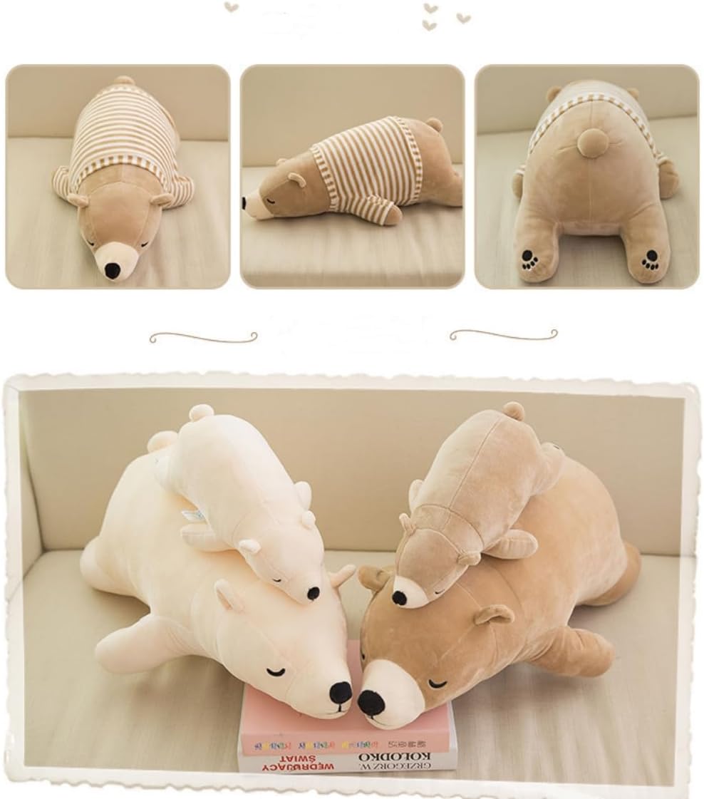 Sunshine 抱き枕 ホッキョクグマ ぬいぐるみ ロングスロー枕 動物の枕