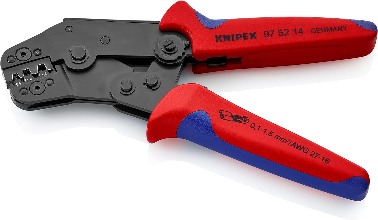 KNIPEX Pinza per capicorda versione corta con impugnature, 97 52 14 | multicomponente 195 mm