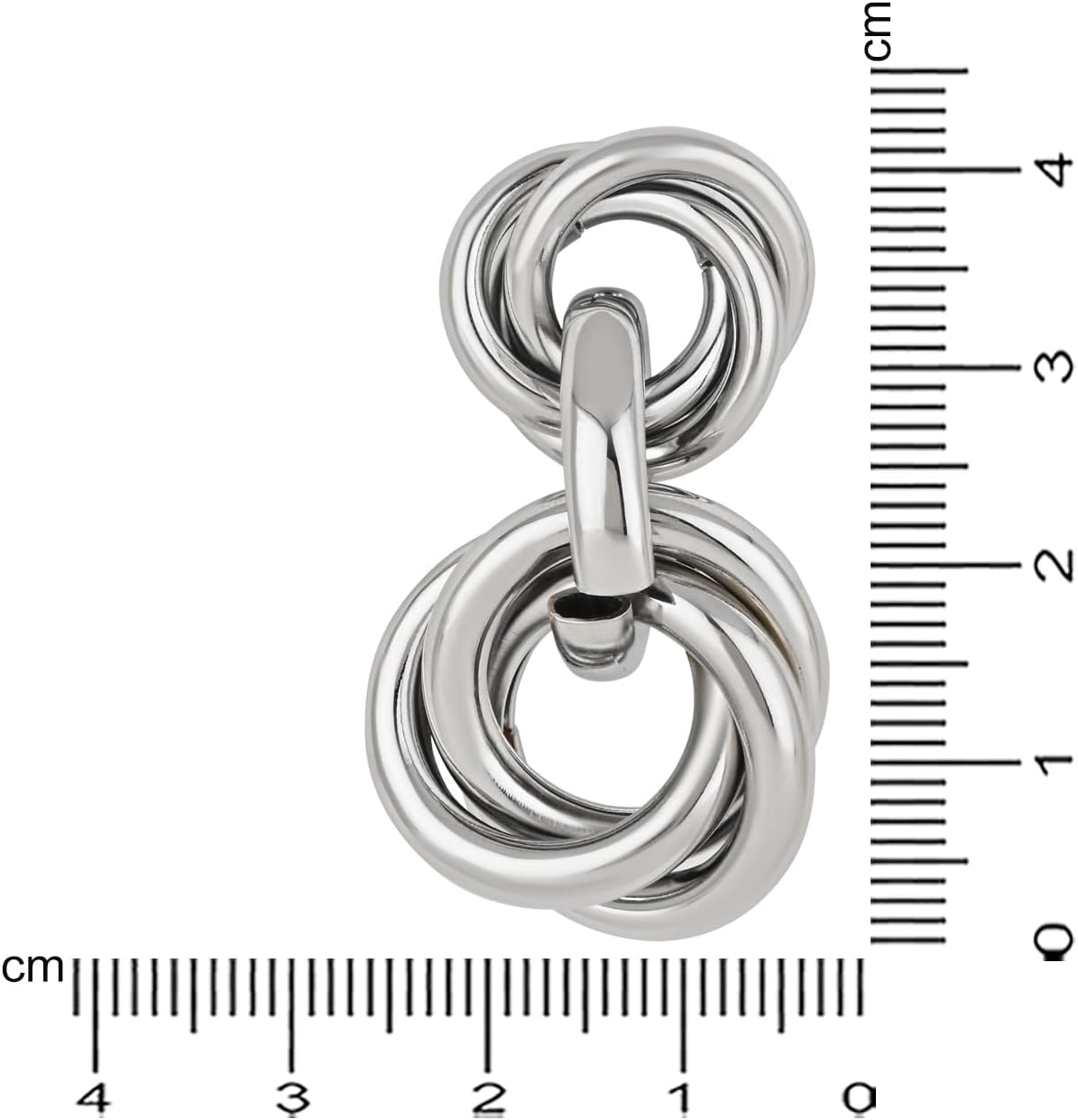 I Jewels Silver Statement Geometric Earrings for Women Trendy Chunky Gold Knot Link Drop Dangle Earrings Fashion Jewelry Gift - Image 7