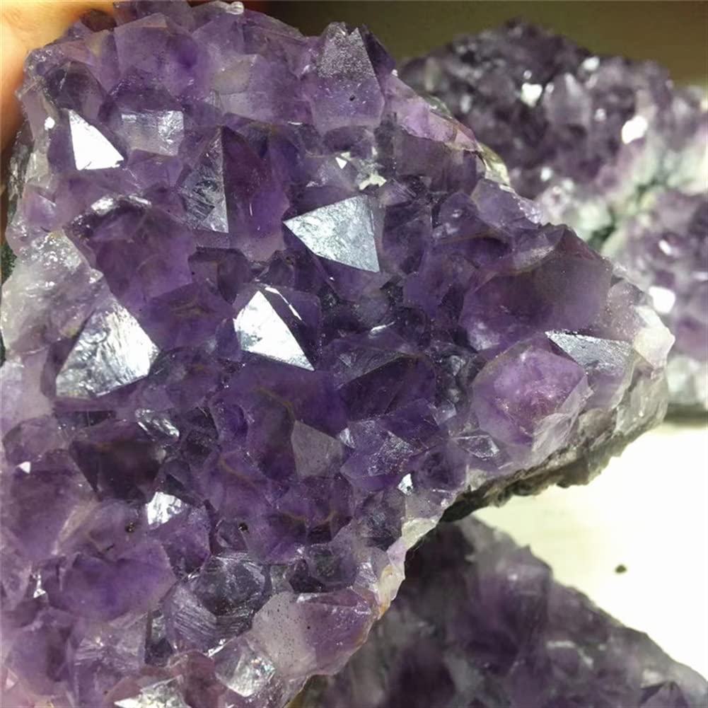 Racimo de geoda de Amatista Natural, Piedras de Cuarzo púrpura, geoda de Cristal, racimo de Amatista for decoración del hogar, Cristal decoración hogareña(Size:200-300g)