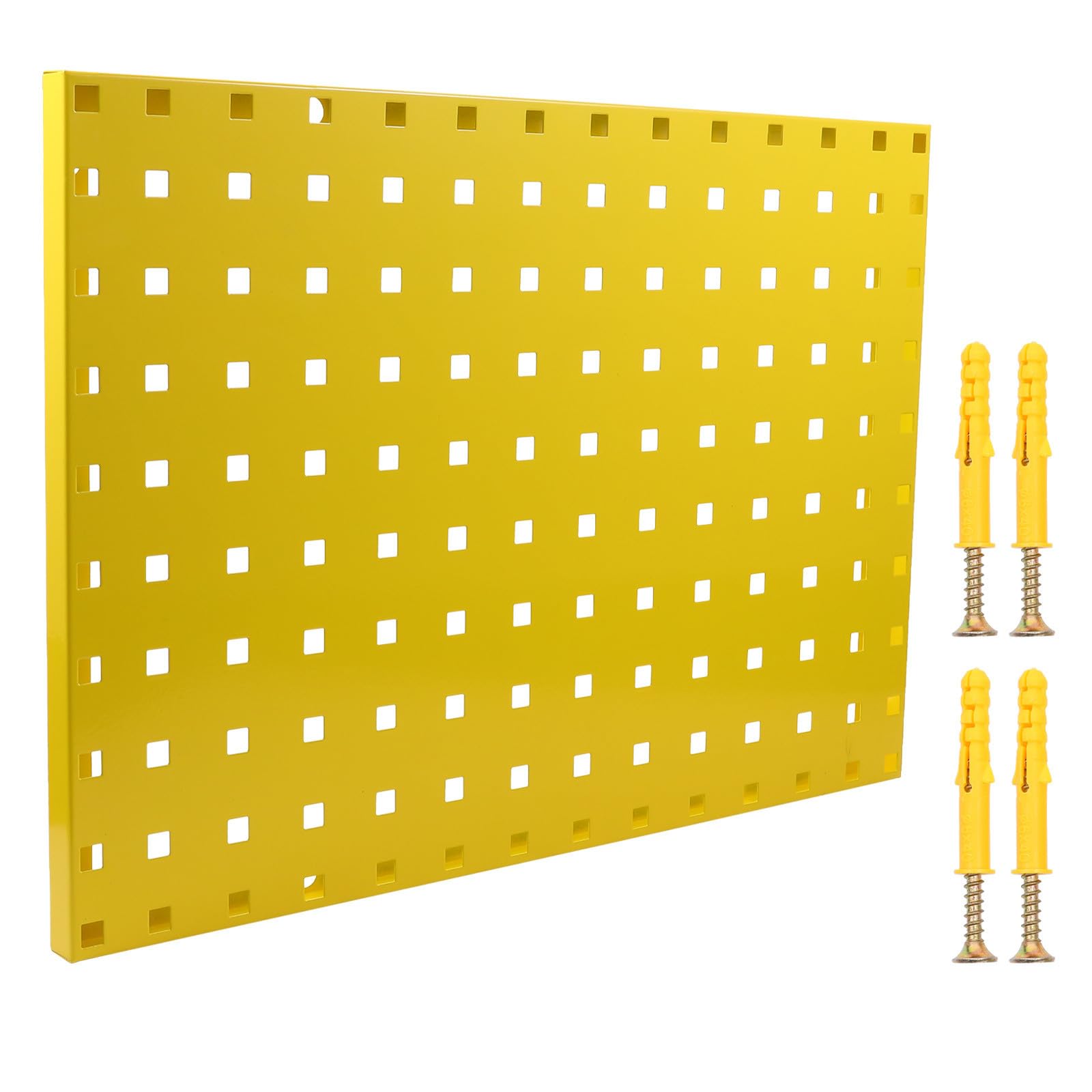 Organizador de herramientas de panel perforado de 50x35 cm en color amarillo multifuncional 8