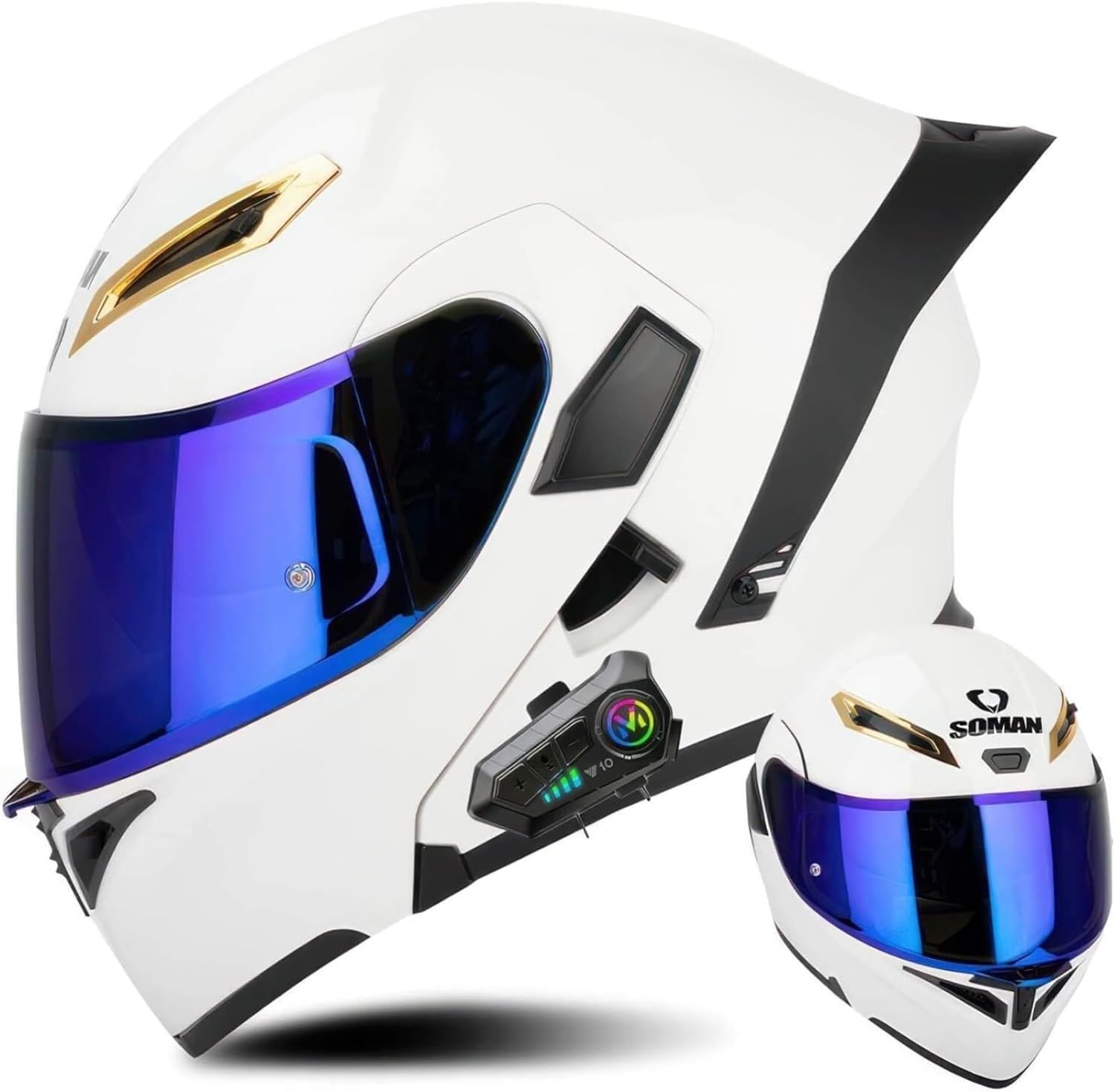 Casque de moto multi-aération réglable pour éviter la buée - 8