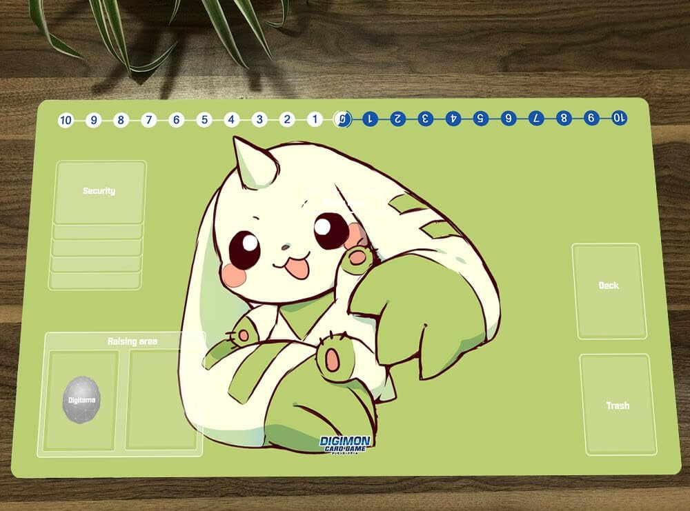 New Mlikemat DTCG Duel Playmat Digimon Board Terriermon Anime Trading Card Game Mat Desk Pad + Free Bag