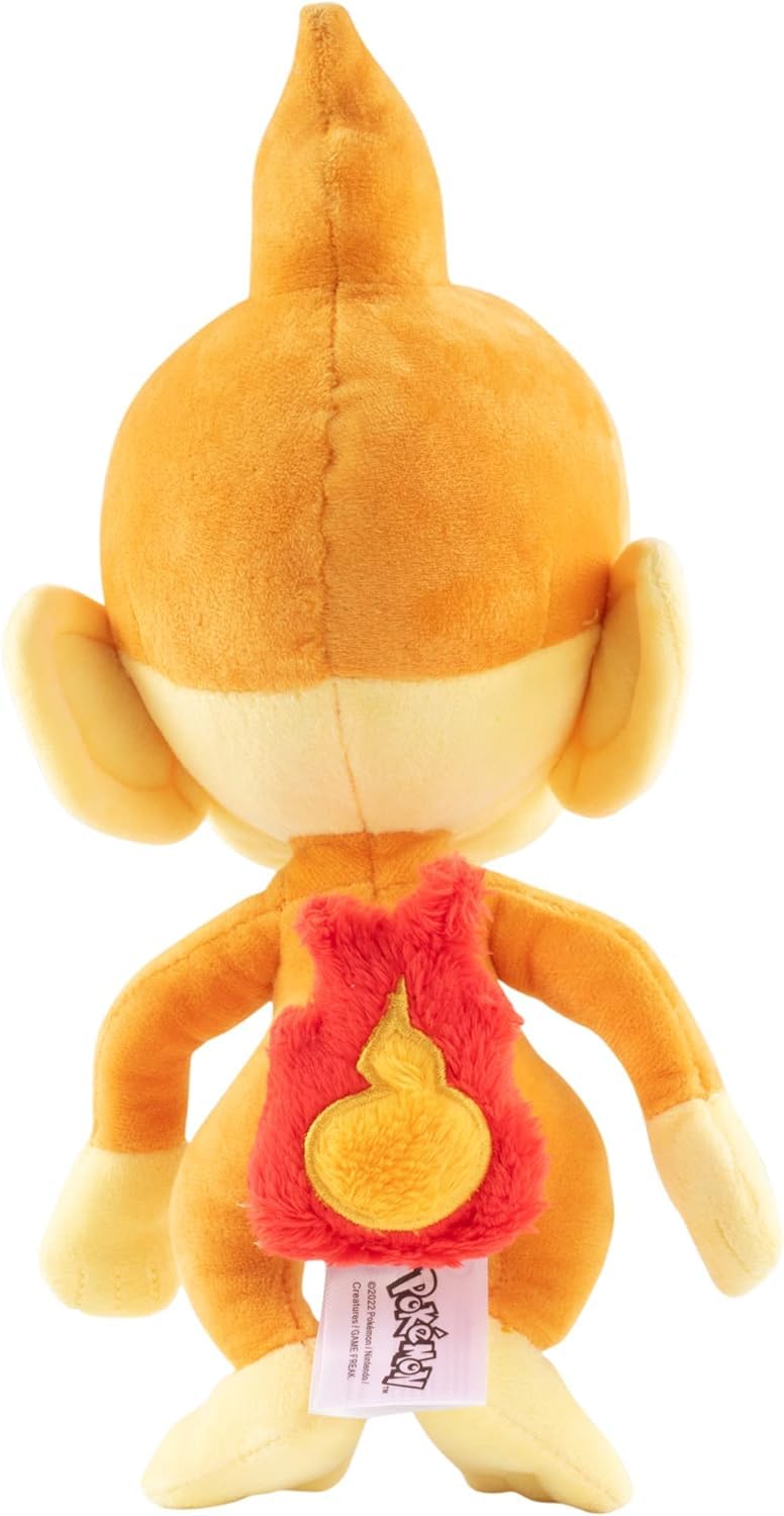 Pokémon Affen-Plüschfiguren, 20,3 cm, 3er-Pack, Chimchar, Grookey & Aipom, offizielles Lizenzprodukt, authentisches Sammlerstück, weiches Stofftier-Spielzeug, Geschenk für Kinder, Jungen, Mädchen, ab