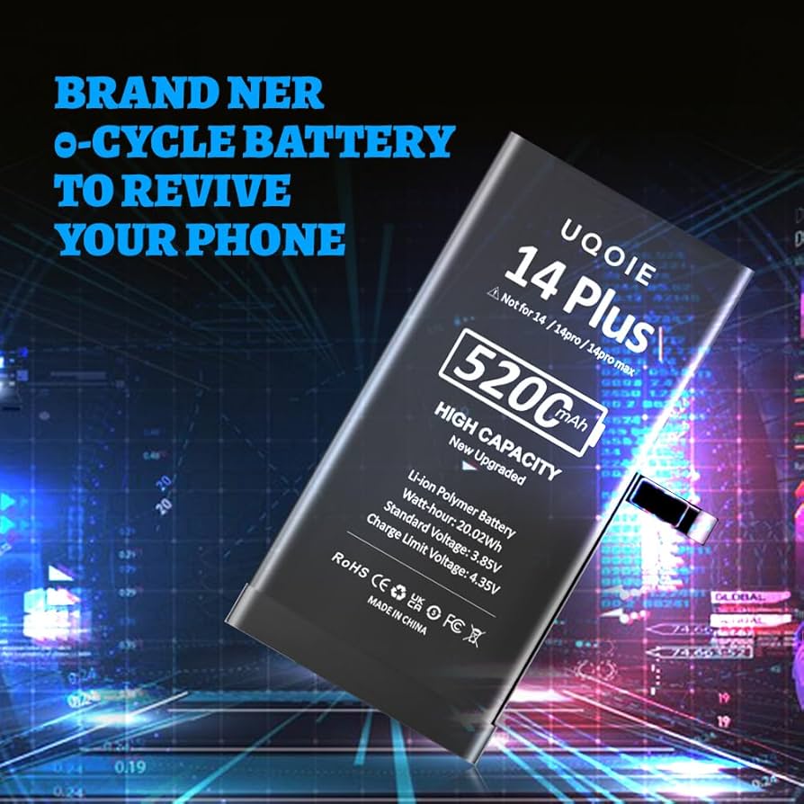 Amazon.com: Battery for iPhone 14 Plus, (2025 New Upgrade) 5200mAh