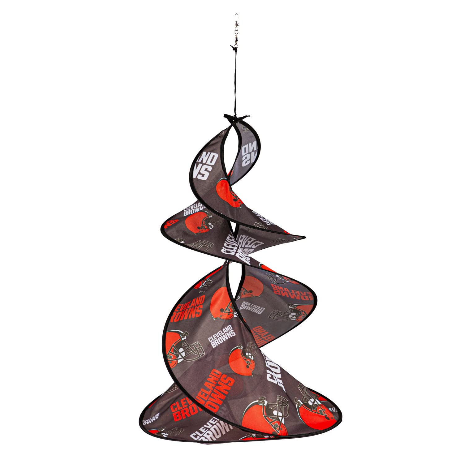 Team Sports America Cleveland Browns Wind Spinner Flag Banner Spiral Kinetic Officially Licensed Polyester Team Color 29H x 15W inches