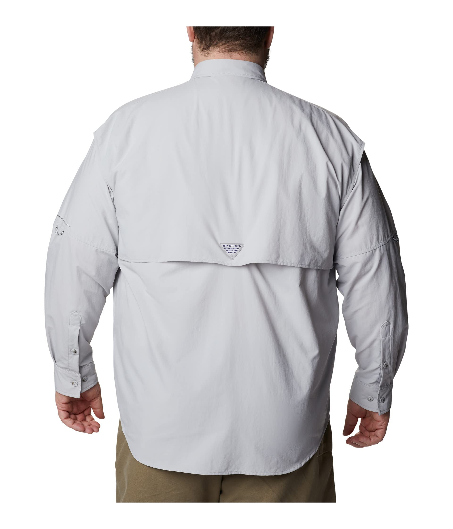 Columbia Men's PFG Bahama II Long Sleeve Fishing Shirt - UPF 30 Sun Protection, Cool Grey, 2X Tall