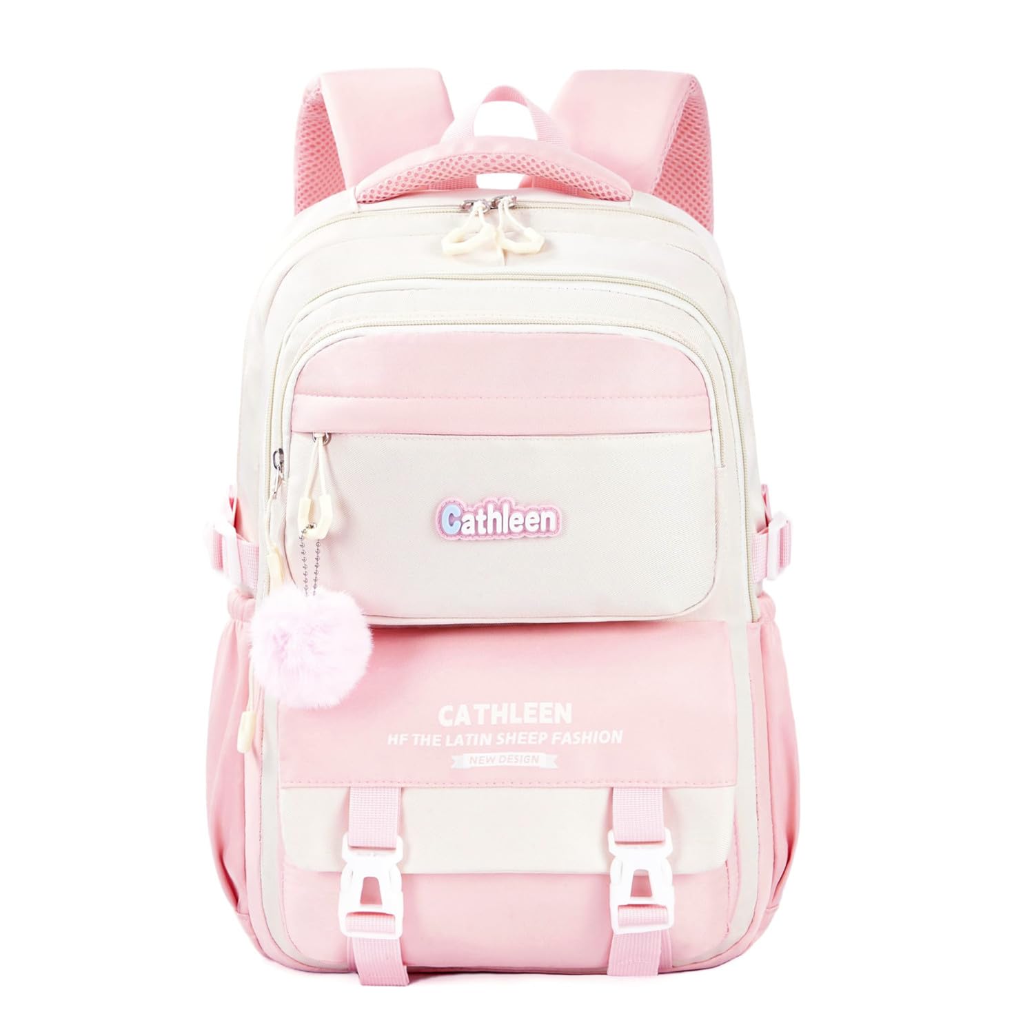 NICE CHOICE Kids Backpack for Girls for Kindergarten Elementary Primary Middle Backpack School Bag for Childs Girls Lightweight Bookbag (17inch, Pink)