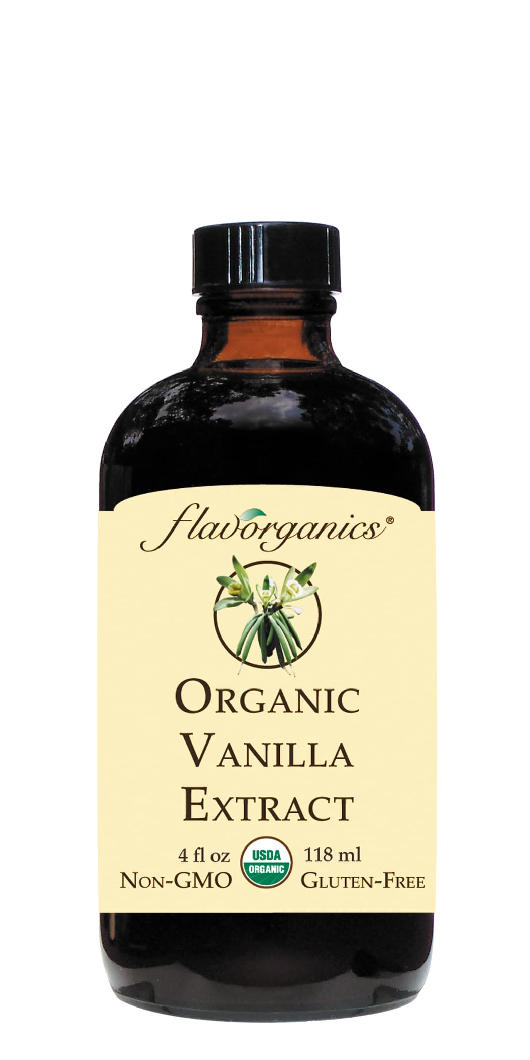 Flavorganics Vanilla Extract, 4 Ounce