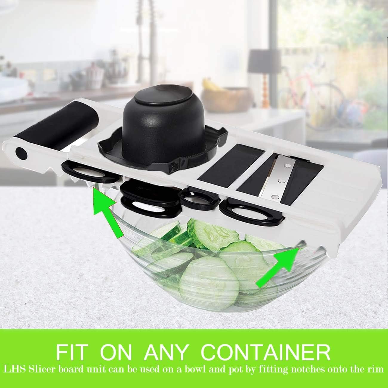 Mandoline Slicer, 5 in 1 Manual Veggie Slicer Cutter - Kitchen Grater for Fruit and Vegetable