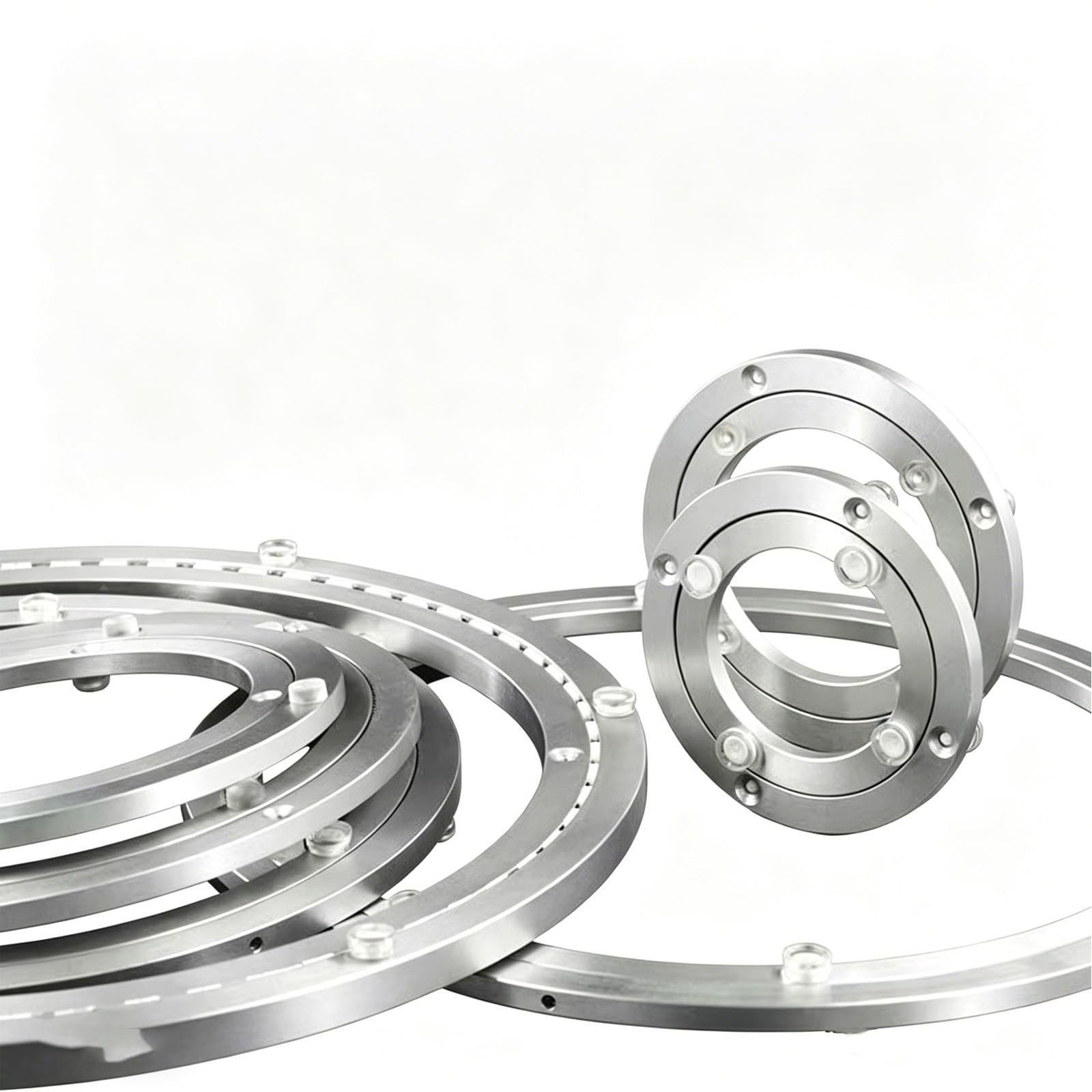 1pcs，Smooth Swivel Plate Hardware，Rotating Bearing，Ring ，Rotating Turntable ，Table Turntable Base，Silver，Round(600mm (24 inches))