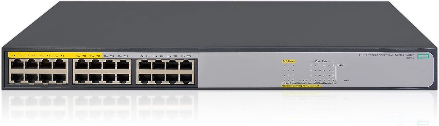HPE Networking BTO JH019A#ABA 1420-24G-PoE + 124W Switch US
