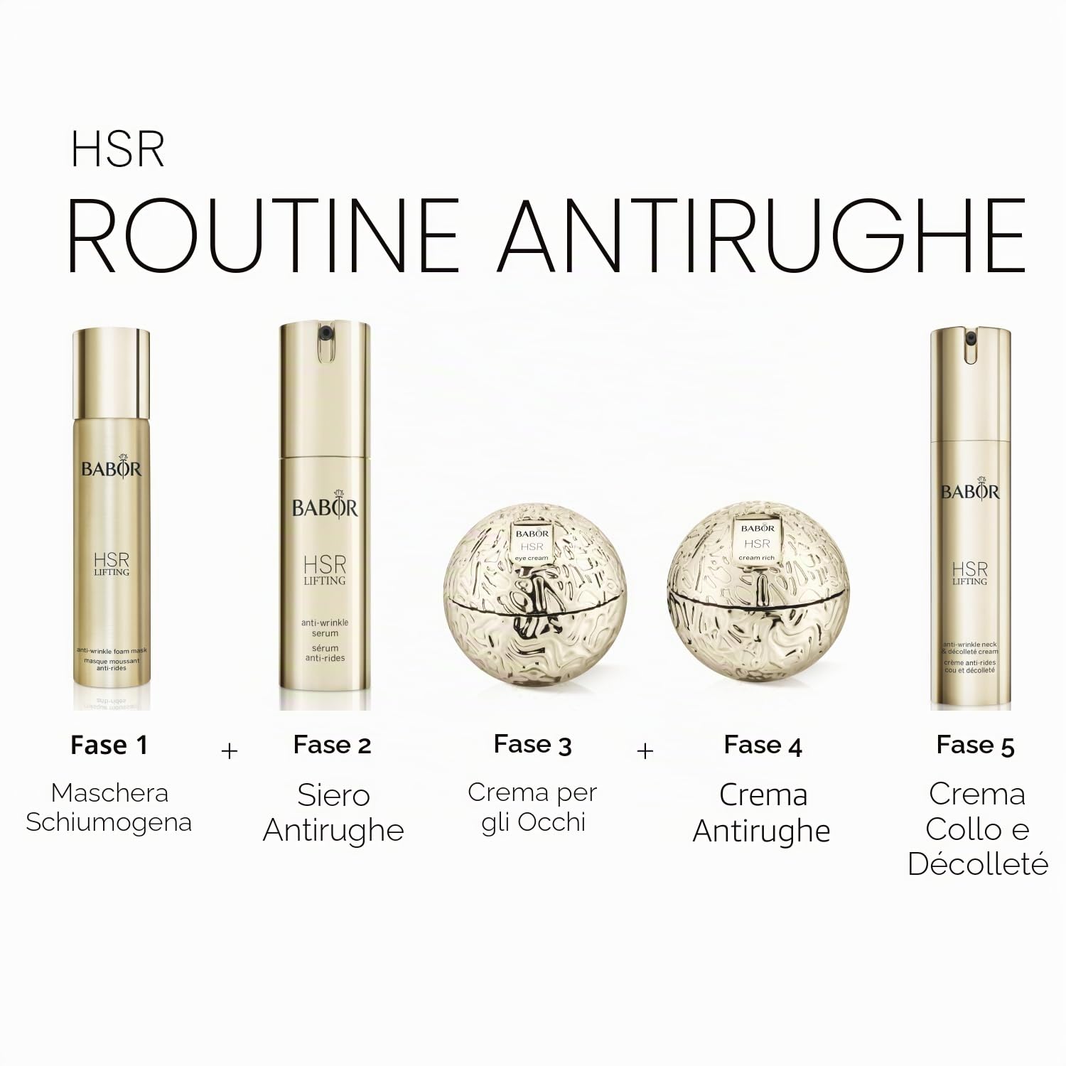 BABOR HSR LIFTING Contorno occhi per occhiaie e borse, 30 ml | Per tutti i tipi di pelle, Effetto levigante anti-età, Con vitamina E e olio di mandorle