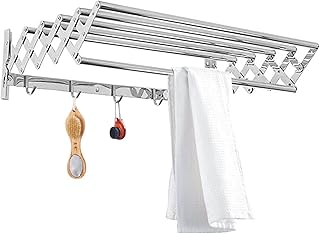 Wieszak Do Suszenia Prania, Chowany Wieszak Do Suszenia Ubrań Na Ścianie, Pojemność 40lbs Składana Pralnia Suszarka Do Bielizny Łazienka Wieszak Na Ręczniki (Size : 27.6in/70cm)