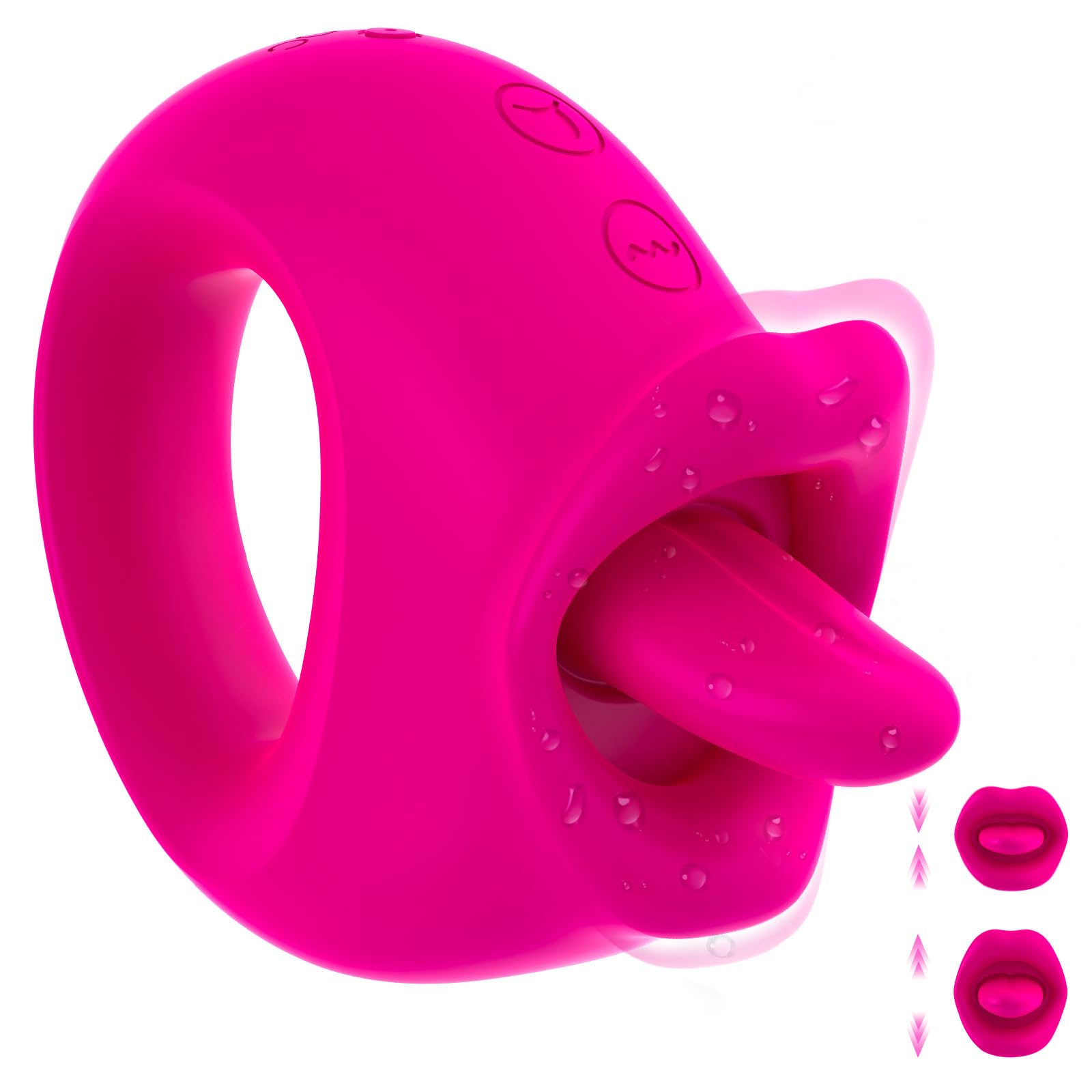 Giocattoli per adulti per donne, giocattolo sessuale coppie giocattoli sessuali Stimulatore del clitorale, novità sessuali 2 in 1 bocca vibratore leccando la lingua con 10 modalità