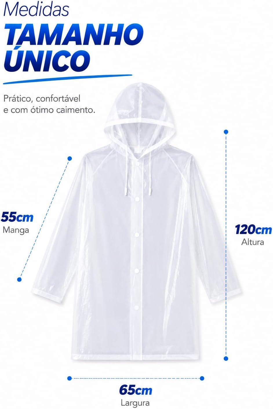 Capa de chuva reutilizável em EVA para proteger corpo, cabeça e roupas durante deslocamentos, passeios, esportes e eventos. Capa de chuva reutilizável em EVA para proteger corpo, cabeça e roupas durante deslocamentos, passeios, esportes e eventos.