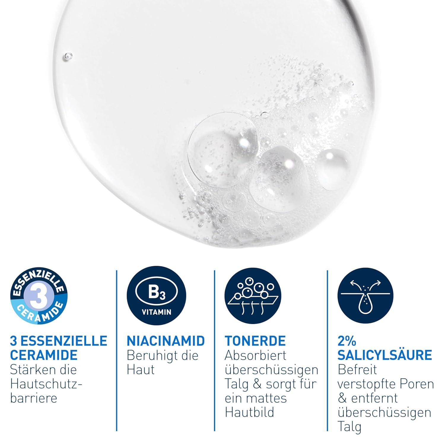 CeraVe Porentiefe Reinigung, Schäumendes Reinigungsgel mit Salicylsäure für das Gesicht bei unreiner und zu Akne neigender Haut, 473ml