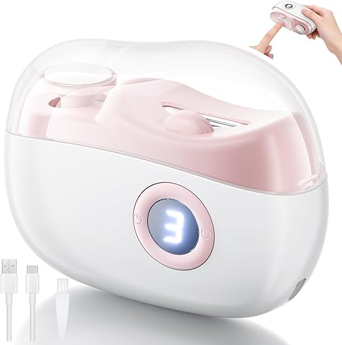 Electric Nail Clippers, 2 in1 Smart Toenail Clippers with File&Nail Trimmer, Pol