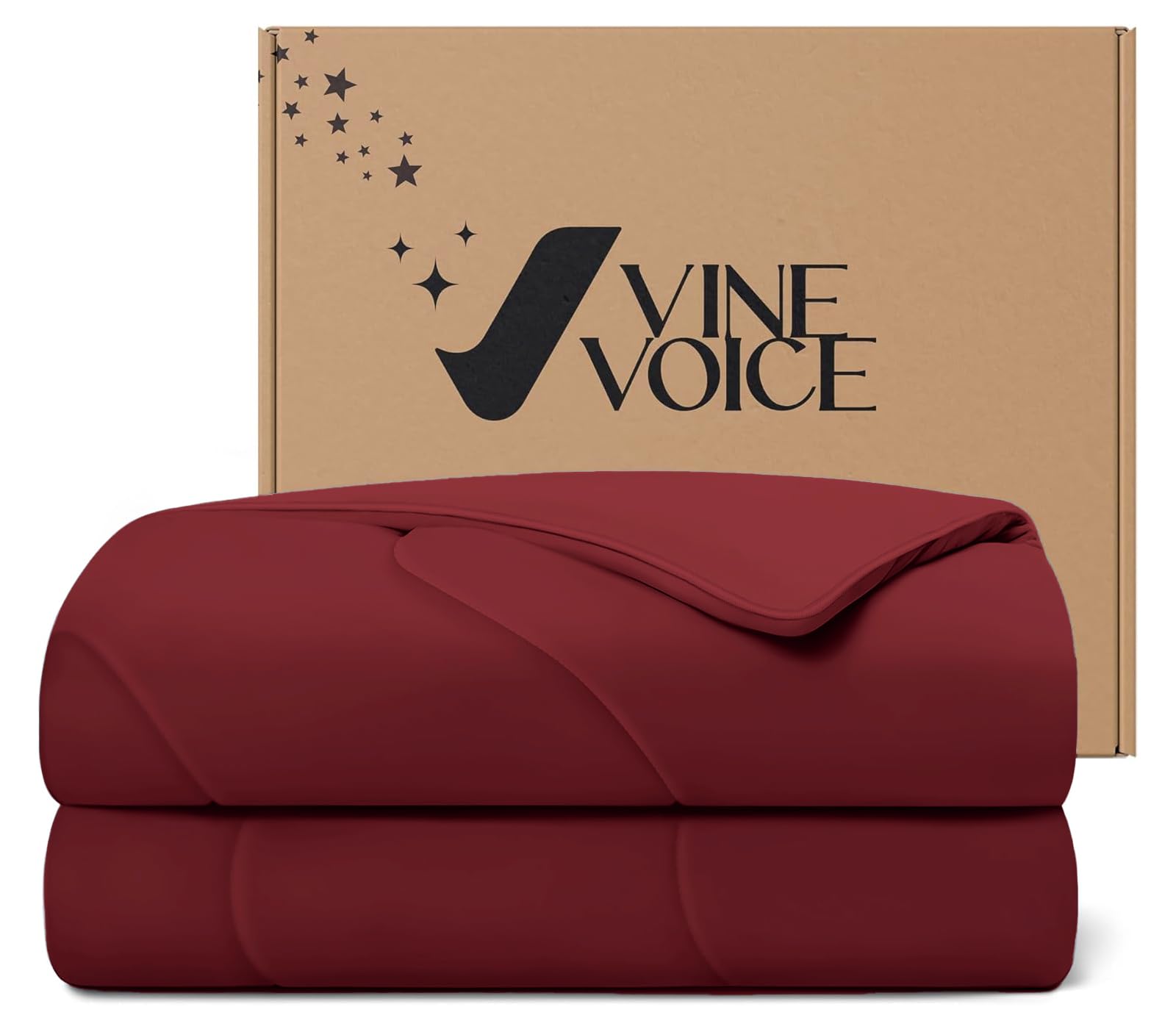 Photo 1 of Vine Voice Cooling Comforter for Hot Sleepers, Queen 90x90, True Red