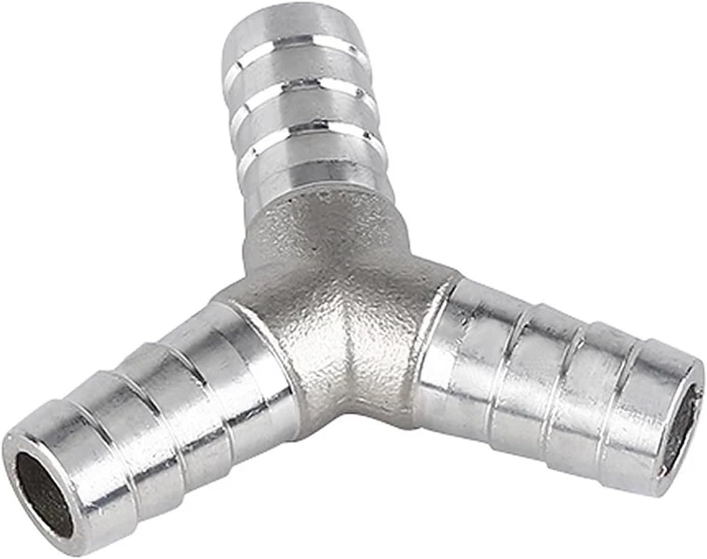 WHYLE Home & Brewing Hose Barb 304 Stainless Steel Tail Connectors 6mm 8mm 10mm 12mm T Y L Type 2 Way 3 Way Pipe Fitting Pagoda Tail Barb Connector Brewing Accessories(Cross Type,8mm)
