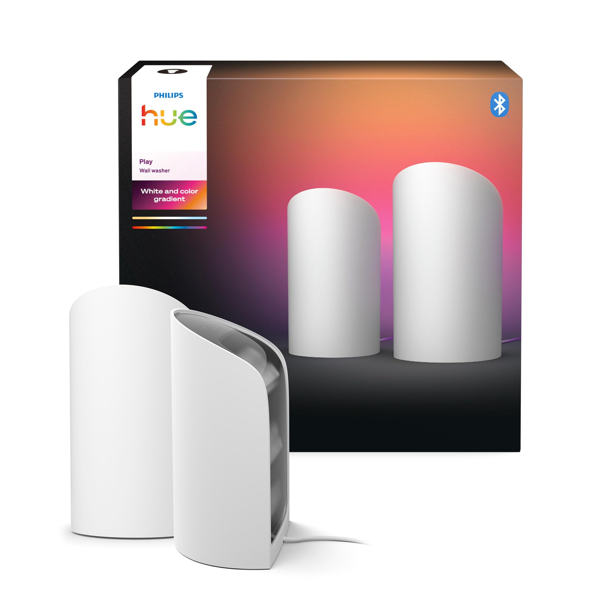 Philips Hue Play Smart Wall Washer (White), White & Color Light with ColorCast Technology, Bluetooth Compatible