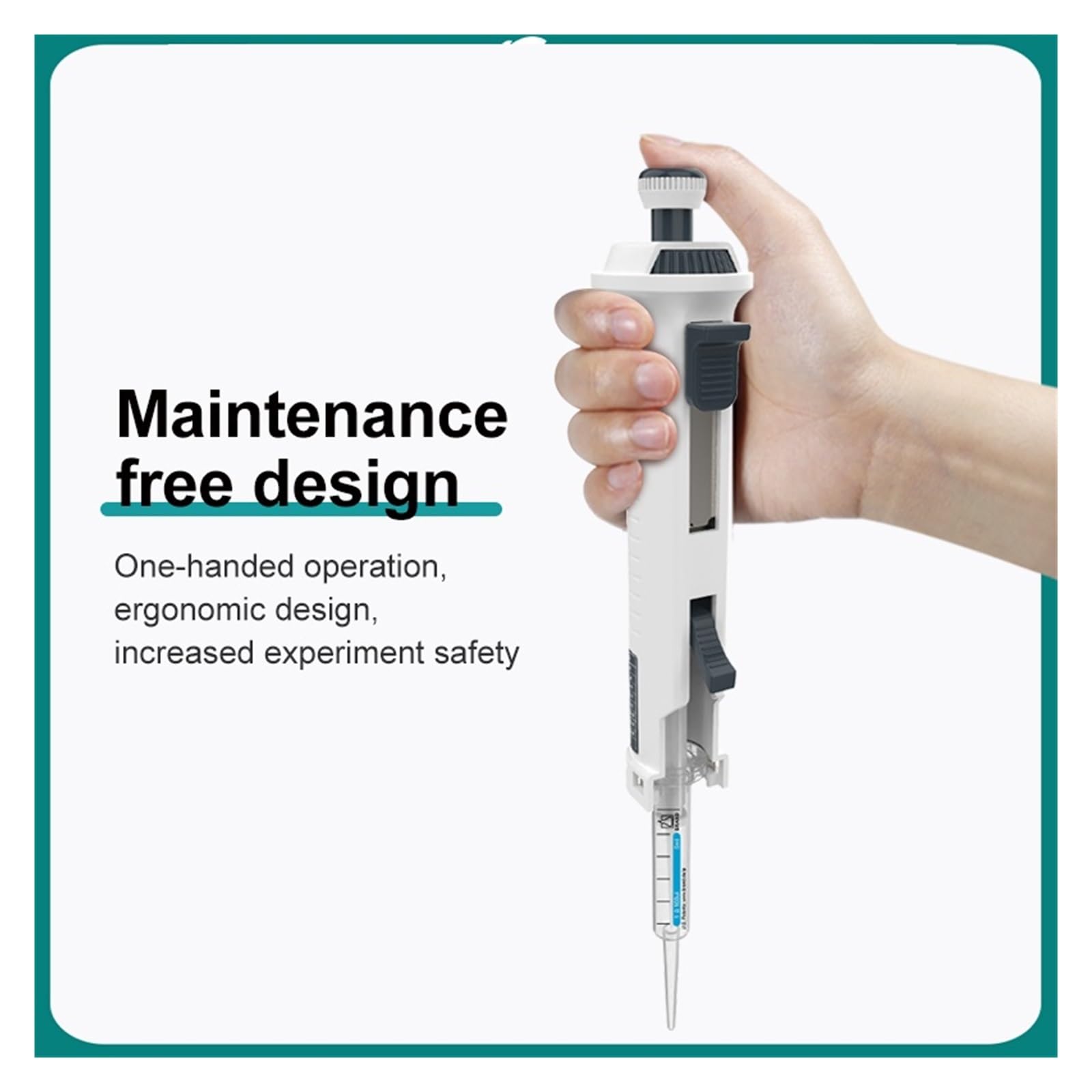 Pipetas de laboratorio, Pipeta de laboratorio dosificadora continua ajustable manual con punta de 5 ml,Micropipetas