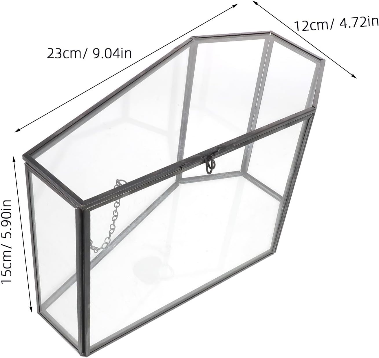 Alipis Glass Keepsake Box: Handmade Display Case For Halloween - Glass Jewelry Box - Coffin-Shaped Case - Transparent Goth-Themed Home Decoration