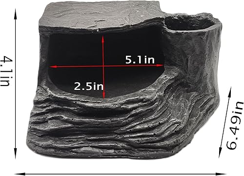 Miniatura 7 de Tfwadmx Tortugas plataforma para tomar el sol, hábitat de reptiles, cuevas, anfibios, rampa de escalada, decoraciones de resina, pecera, acuario,