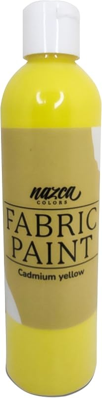Nazca Colors Sárga Textil- és Bőrfesték 250ml - Ruhákhoz, Pólókhoz, Táskákhoz - Kiváló Fedőképesség - Mosható 40°C-ig - Félmatt Felület