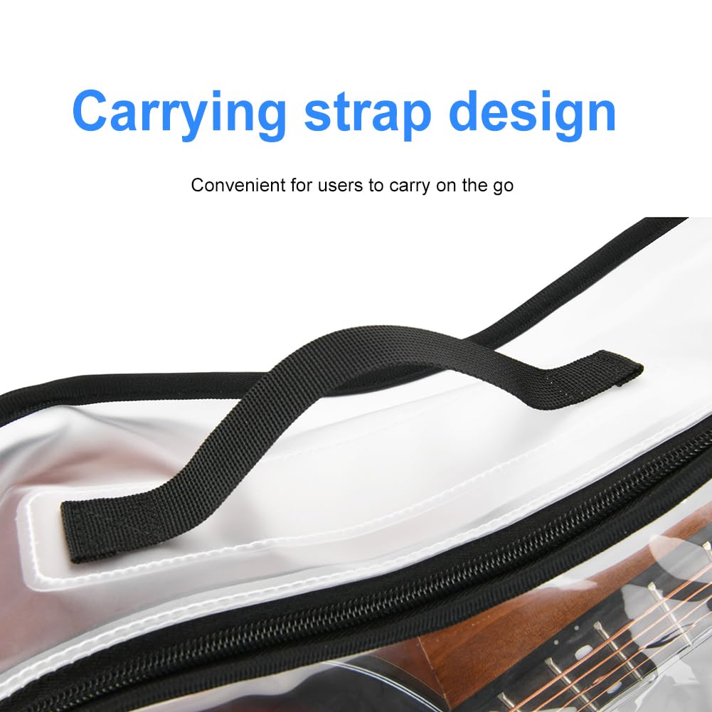 40/41 cala Gigbag, osłona przeciwpyłowa do gitary elektrycznej, przezroczysta kieszeń na instrumenty muzyczne do akustycznych klasycznych gitar elektrycznych