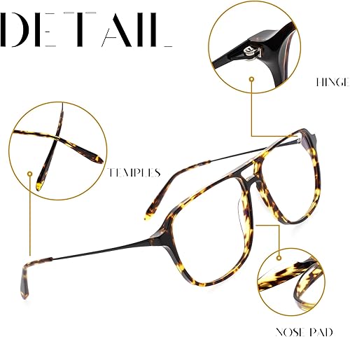 Miniatura 4 de Gafas de bloqueo de luz azul para hombre con marco cuadrado