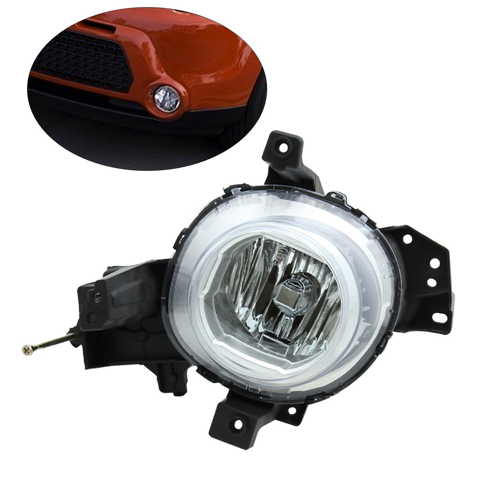 YINZINR Halogen Fog Lights Front Bumper Fog Lamp w/Bulbs Fits for 2017 2018 2019 Kia Soul, OEM # 92202B2500, Direct Replacement (Right Passenger Side)