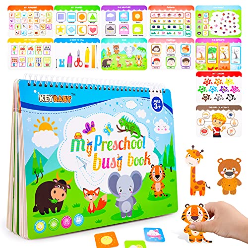 Qrooper Busy Book Learning Toys for Kids, Activity Educational Learning Book, Preschool Learning Montessori Toys for Toddlers with 12 Themes, Ideal Gift for 2 3 4 Year Old Boys & Girls