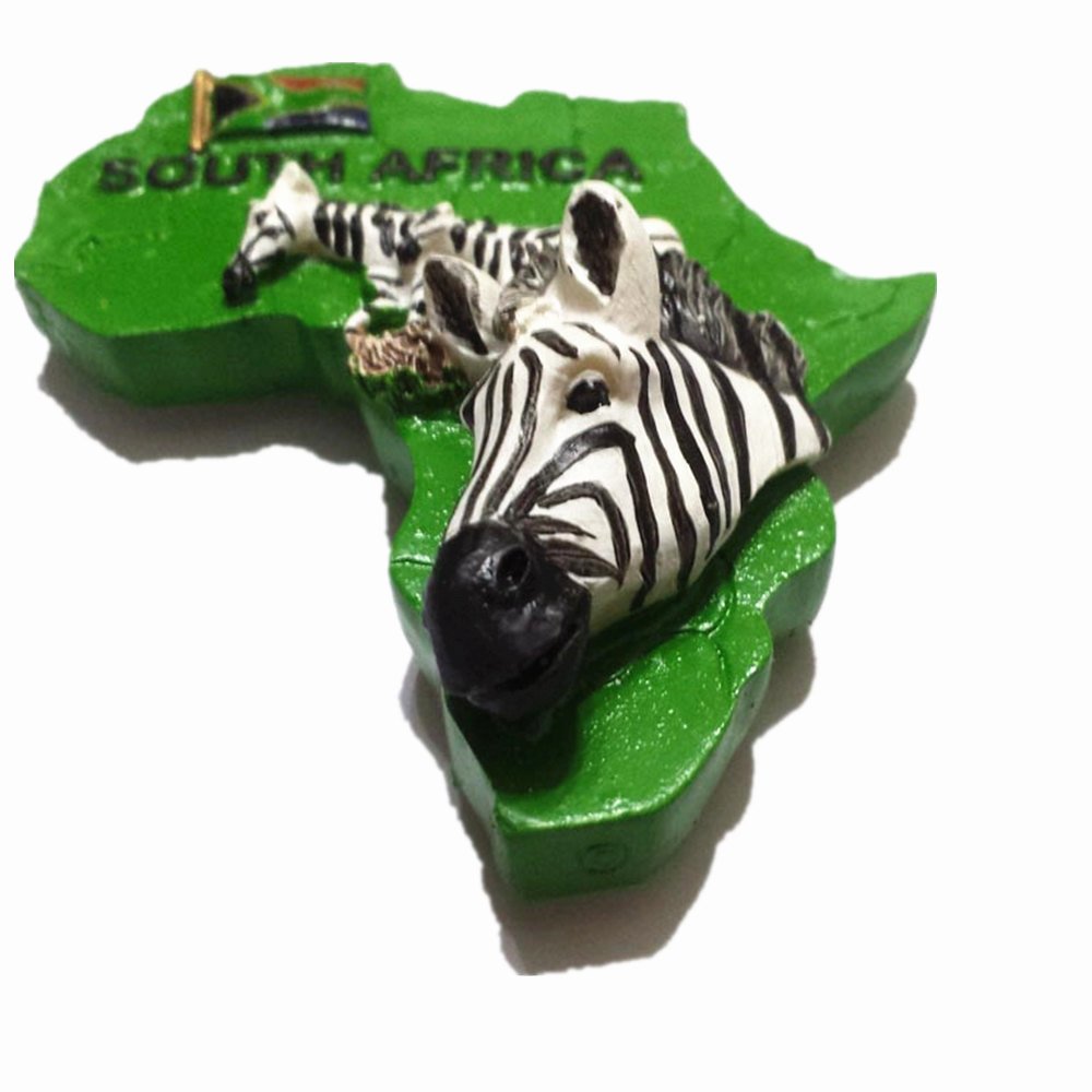 3D Zebra South Africa souvenir fridge magnet,Home & kitchen decoration polyresin craft,South Africa refrigerator magnet sticker