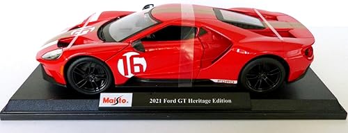 Ford GT Heritage Edition 2021 Escala 118 Modelo fundido a presión Edición Especial