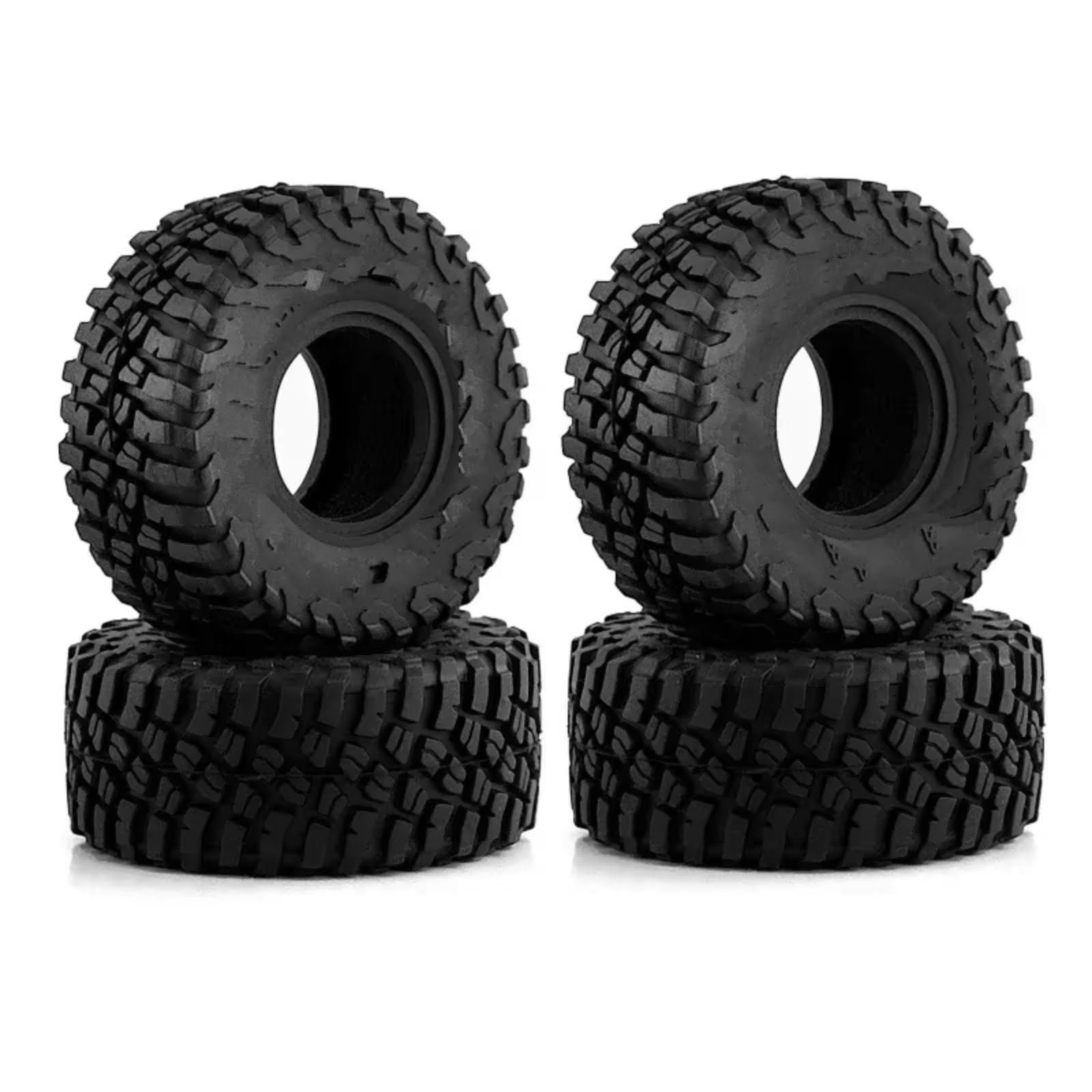 Neumáticos Coche RC Compatible con: Axial para SCX24 para TRX4M AX24 1/18 1/24 Piezas De Mejora para Coche RC Crawler 4 Ruedas De Goma Blanda De 25 X 57 X 22 Mm