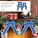 Healifty 5Pcs Christmas Glittering Ribbon Bow Gift Knot Ribbon Ornaments Christmas Tree Presents Decoration(Blue)