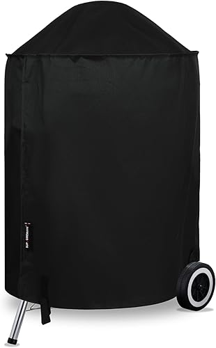 Cubierta de parrilla de 22 pulgadas para Weber Kettle Carbón, impermeable y resistente a la decoloración