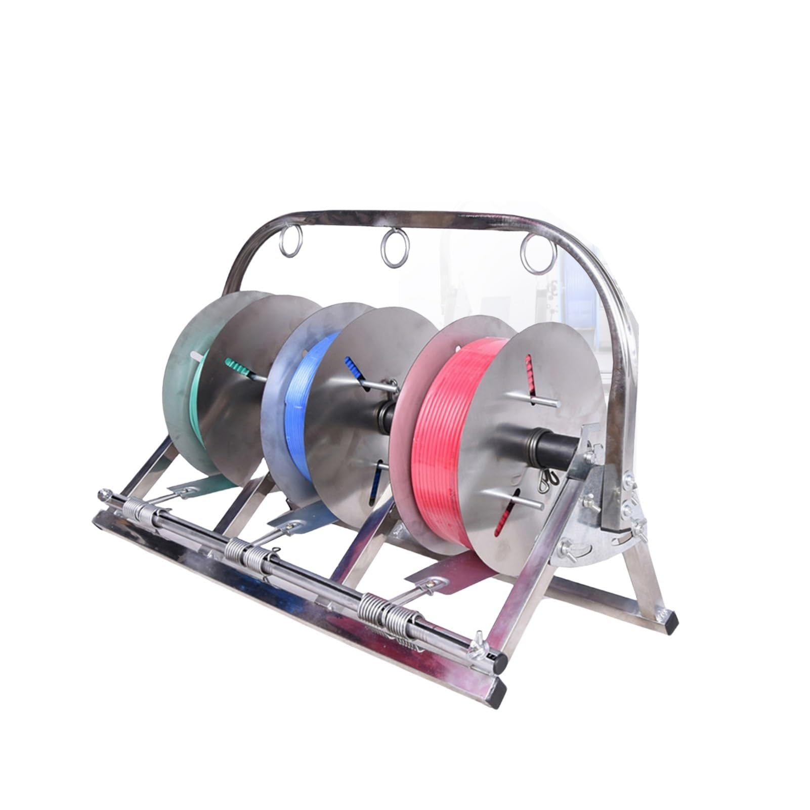 WDSOPK Wire Spool Rack with 3/4 Rods,Multi Purpose Dispenser Holds,Cable Caddy and Organizer,for Electrical Industrial (3 Rods Wire)