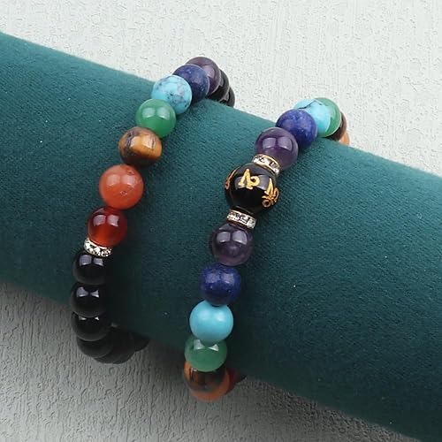 Miniatura 3 de KSQS Pulseras de chakras para mujer, pulsera de piedras preciosas curativas de yoga para la ansiedad, pulseras de equilibrio de energía de