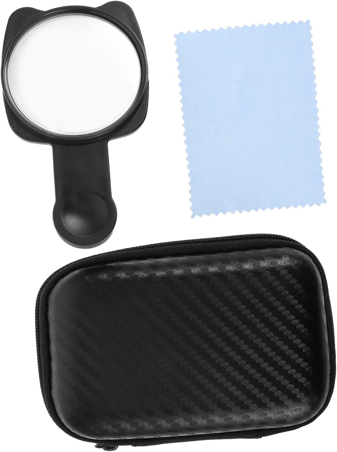 Compact Selfie Mirror for Phone, Black Plastic Clip Mount