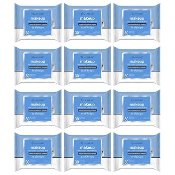 Clarisse 10781-12 Make Up Remover Cleansing and Moisturizing Towelettes, 30-Ct. - Quantity 1212
