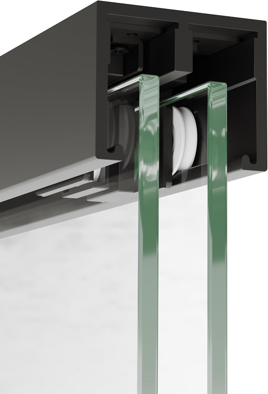 Garvee Door Shower Height 72", Adjustable Width 43"–48", Glass Thickness 1/4" (6MM)，Black