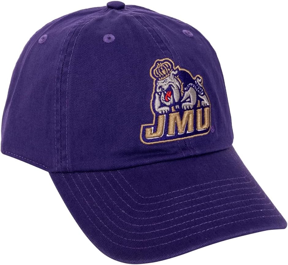 Desert Cactus James Madison University Baseball Hat Dukes JMU Brimmed Embroidered Cap Adjustable Cloth Strap Adult Type B