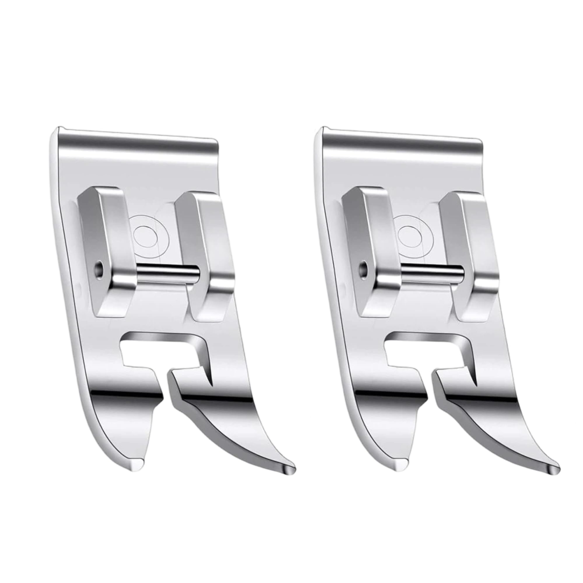 Trifletopia Silver 2 Pcs Universal Sewing Machine Presser Feet, Universal Zig Zag And Straight Stitch Presser Foot Replacement Compatible