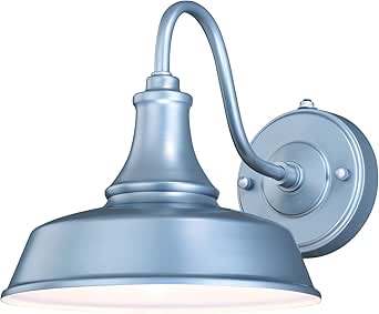 Dorado Outdoor 9In. Wall Light Satin Silver, Inner White