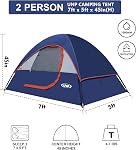 UNP Tente de camping 2/3/4 Personne, Tente imperméable à l'eau avec Rainfly Easy Set Up Tentes portatives pour le camping