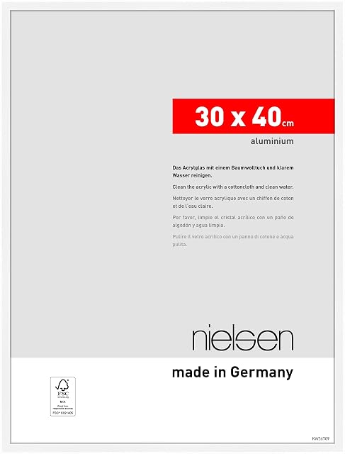 Nielsen aluminium ramka na zdjęcia Atlanta, 30x40 cm, Biały mat