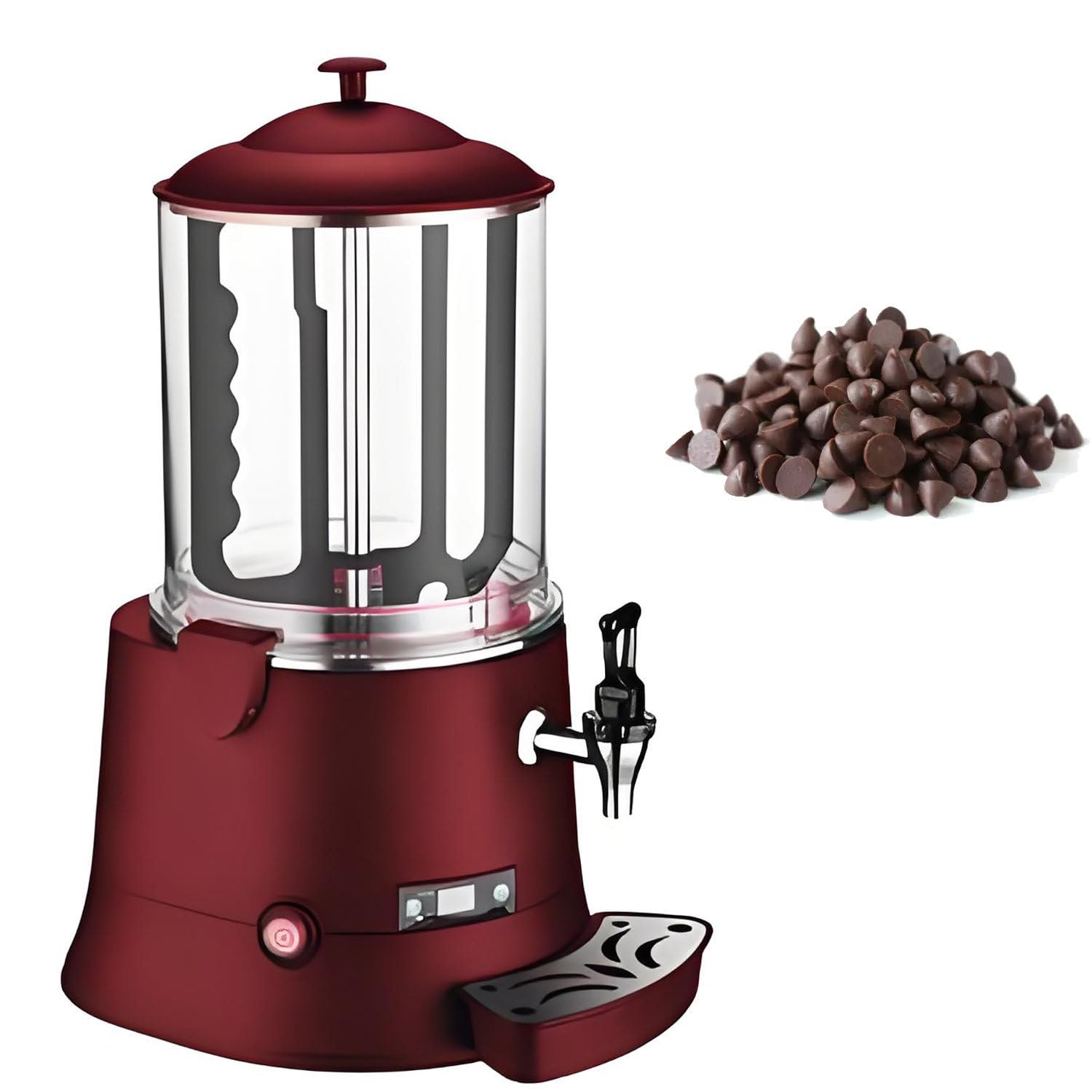 CelyToe Auto Stir Hot Beverage Dispenser 400W,5L/10L,Detachable Red-10L